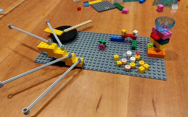 Lego being used in a workshop.