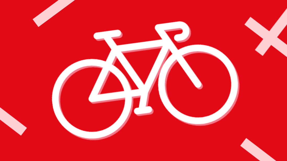 Icon style illustration of a bicycle